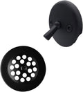 Westbrass R92-36-62 3-1/8' Trip Lever Bathtub and Shower Drain Kit with 2-Hole Overflow Faceplate, Matte Black (36-Pack)