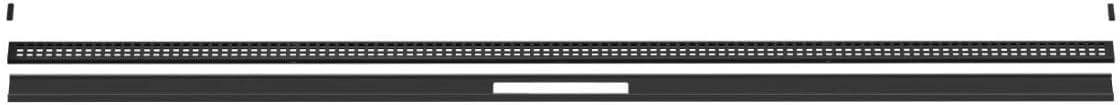 Schluter Kerdi-Line-Vario Linear Shower Drain Kit - Ideal for Modern Bathroom Renovations - 48' Stainless Steel Channel, D3-Square, Matte Black - KLVRID3MGS122