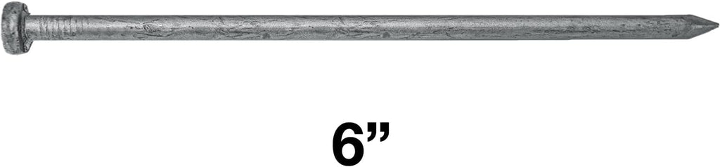 6' Bright Common Framing Nail (60D) - Heavy-Duty Fastener Designed for Interior Construction Applications - Uncoated Carbon Steel with Smooth Shank - Load Bearing - 9 X 5 POUND BOXES (~450 Nails)