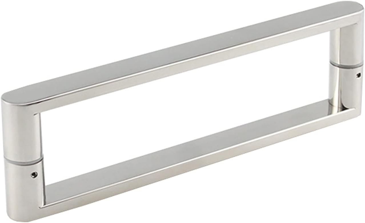 Shower Door Handle Glass Door Handle,304 Stainless Steel Polished Chrome Push and Pull Glass Door Handle Household Glass Door Hardware Accessories (Chrome 165mm)