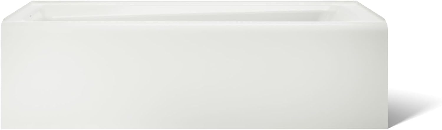 Kohler K-26069 Irvine 60' x 32' Cast Iron Alcove Bath with Integral Apron and Left Drain - White