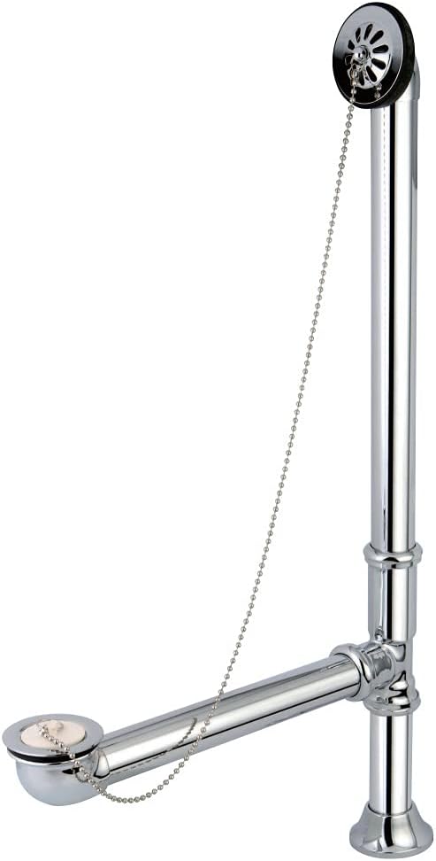 Kingston Brass CC2091 Brass Claw Foot Bath Drain, 27-Inch,Polished Chrome