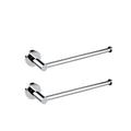 Polished Chrome Bathroom Accessories - Towel Rack, Soap Dish, Toilet Brush & Robe Hook - Modern Wall-Mounted Restrooms(2 Pcs Towel Ring a)