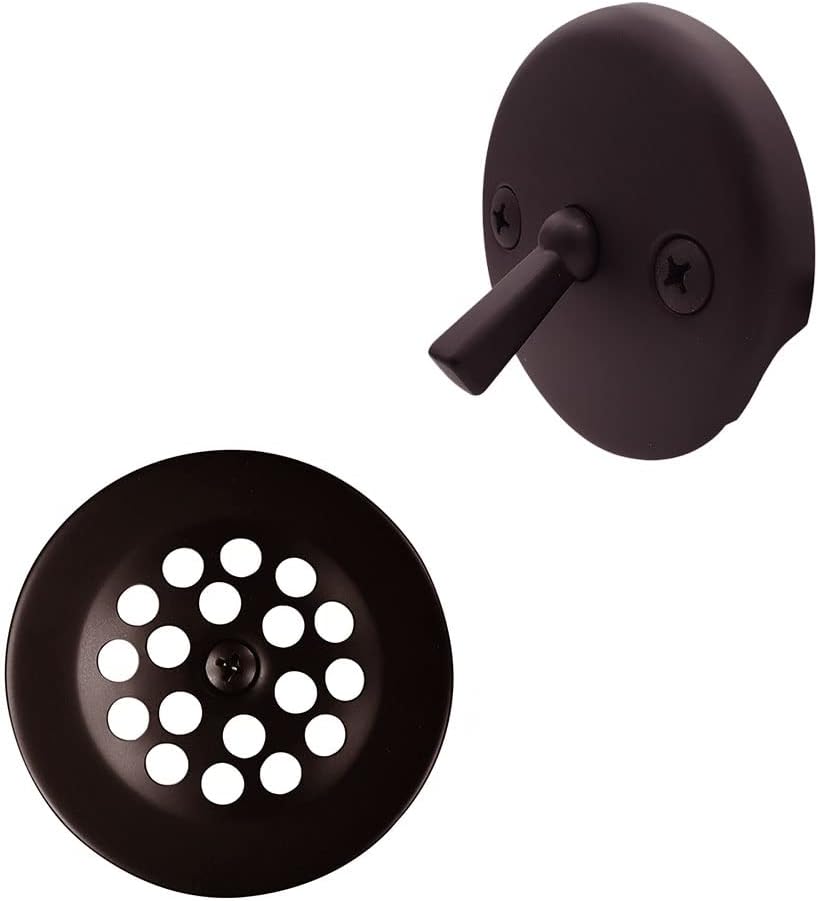 Westbrass A323-12 14' Bath Waste & Overflow Assembly with Trip Lever and Beehive Strainer Grid Drain, Oil Rubbed Bronze