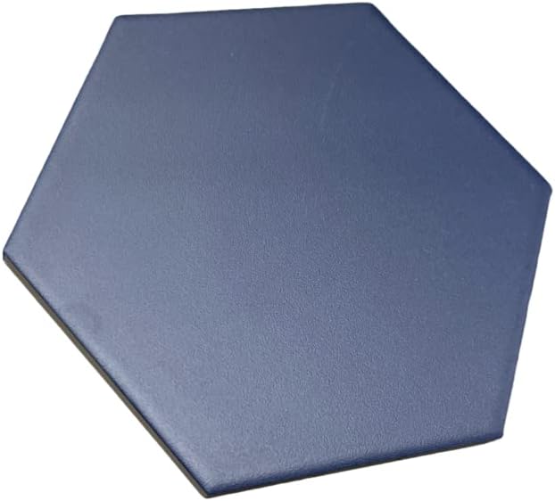 Tenedos Fusion Hexagon Matte 5x6 Hex Glazed Floor Wall Porcelain Tile Backsplash for Kitchen, Bathroom Shower, Accent Decor (Royal Blue, Box of 20 Pieces)