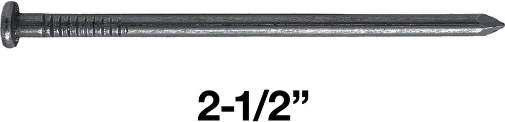 2-1/2' Bright Common Framing Nail (8D) - Heavy-Duty Fastener Designed for Interior Construction Applications - Uncoated Carbon Steel with Smooth Shank - Load Bearing - 42 X 1 POUND BOXES(~3,570 Nails)