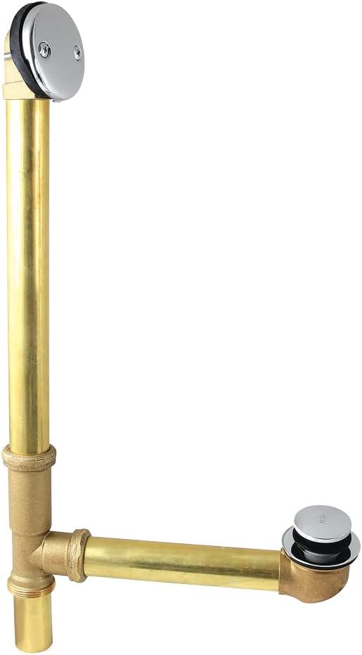 Kingston Brass DTT2161 Tip-Toe Bath Tub Drain and Overflow, Polished Chrome