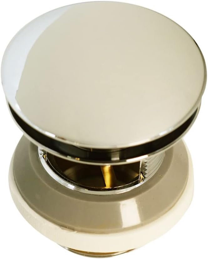 Westbrass D980LTBAA-05 1-1/2' NPSM Integrated Overflow Drain Trim Kit with Illusionary No-Hole Overflow and ABS Adapter, Brass, Polished Nickel