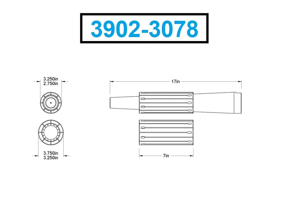HHIP 3902-3078 3 Piece Expanding Mandrel Set, 2-3/4' - 3-3/4' Size Range