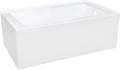 Aqua Eden VTAM6032R22S 60-Inch Acrylic 2-Wall Corner Alcove Tub with Corner Apron, Right Hand Drain Hole, White