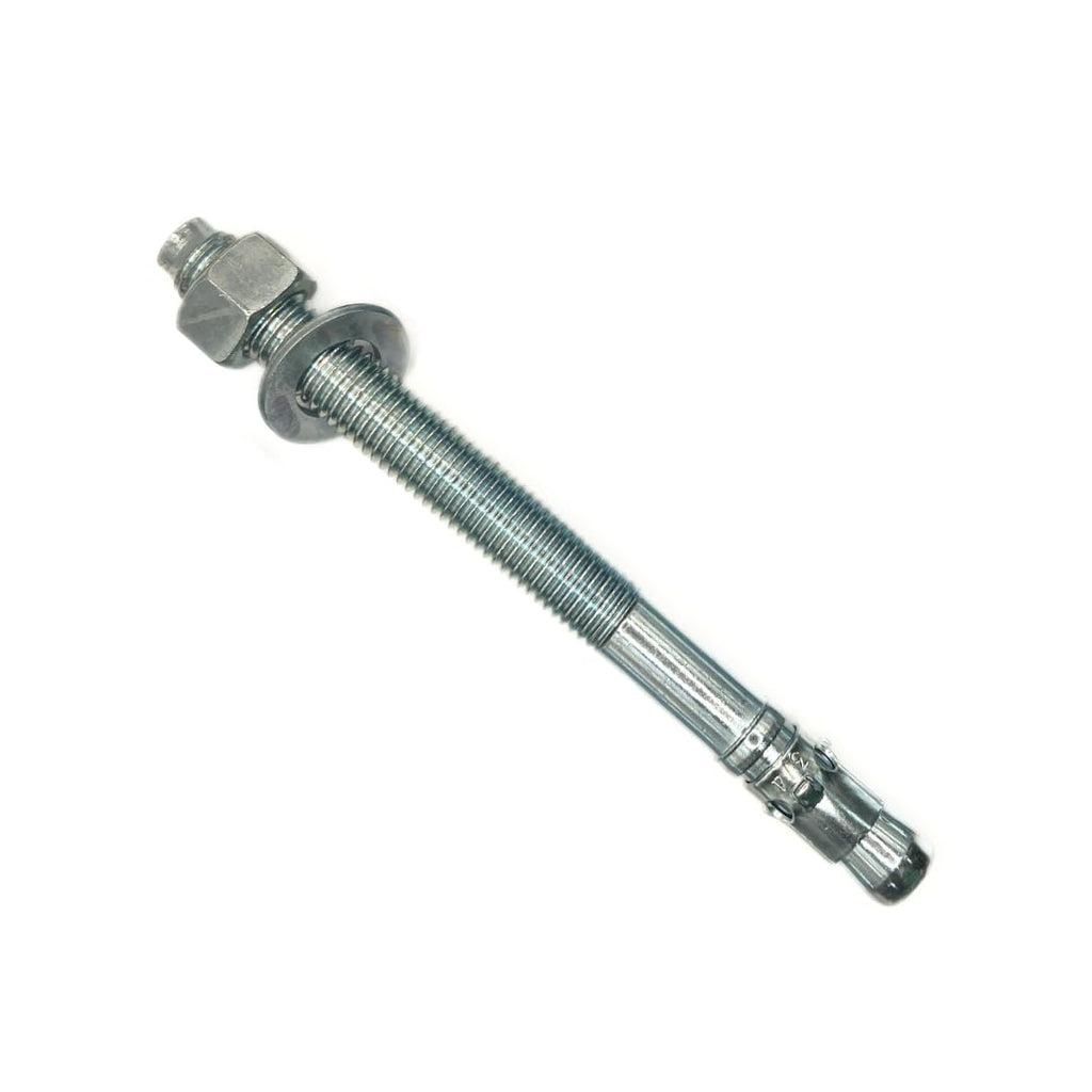MIGHTY FASTENERS Zinc-Plated Steel Wedge Anchors, 1' X 6' - Heavy-Duty Mounting Bolts for Concrete - 25 Pack
