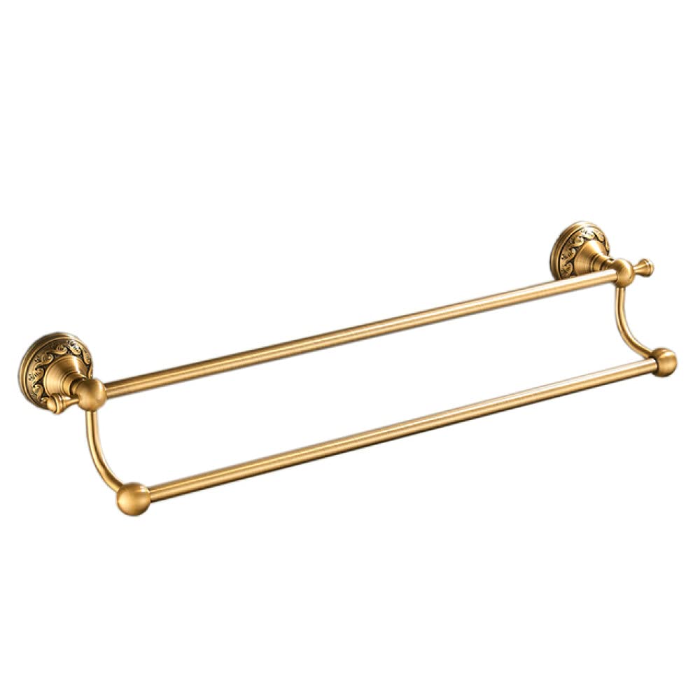 Antique Brass Bathroom Accessories - Wall-Mounted Towel Bar, Cup Holders, Hairdryer Rack, Tissue Roll & Soap Dish(Abs-008-1)
