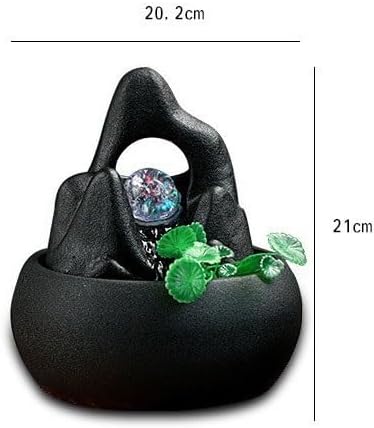 GLigeT Tabletop Fountain Ceramic Running Water Ornaments Fountain Housewarming Opening Gift Circulating Water Office Desktop Coffee Table Water Fountain Water Fountain Decor