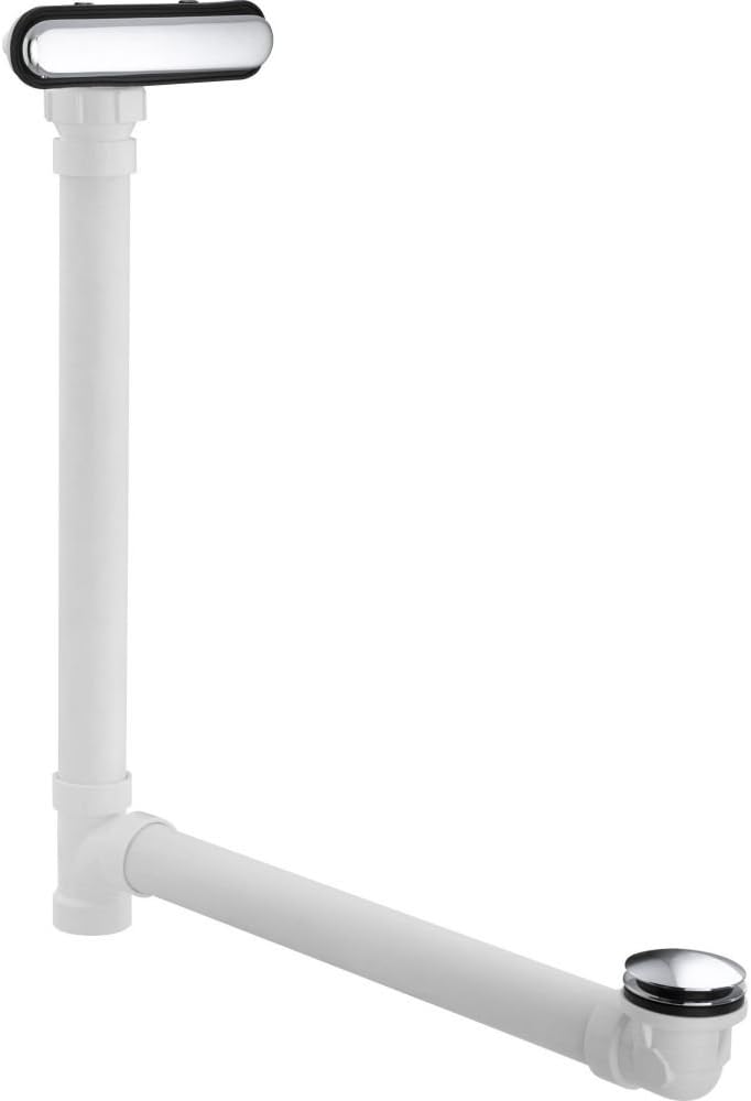 KOHLER K-7272-CP Clearflo Slotted Overflow Bath Drain, Toe-Tap Stopper, Above- or Through-the-Floor Placement, Ball-Joint for Easy Installation, Sleek Design, 4.5 pounds, Polished Chrome