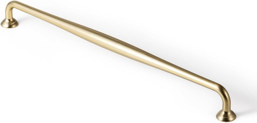 Goo-Ki Champagne Bronze Cabinet Pulls 12-5/8 in Hole Centers, 6 Pack, Zinc Alloy, Transitional Drawer Spindle Handles for Kitchen, Dresser, Vanity, Bathroom