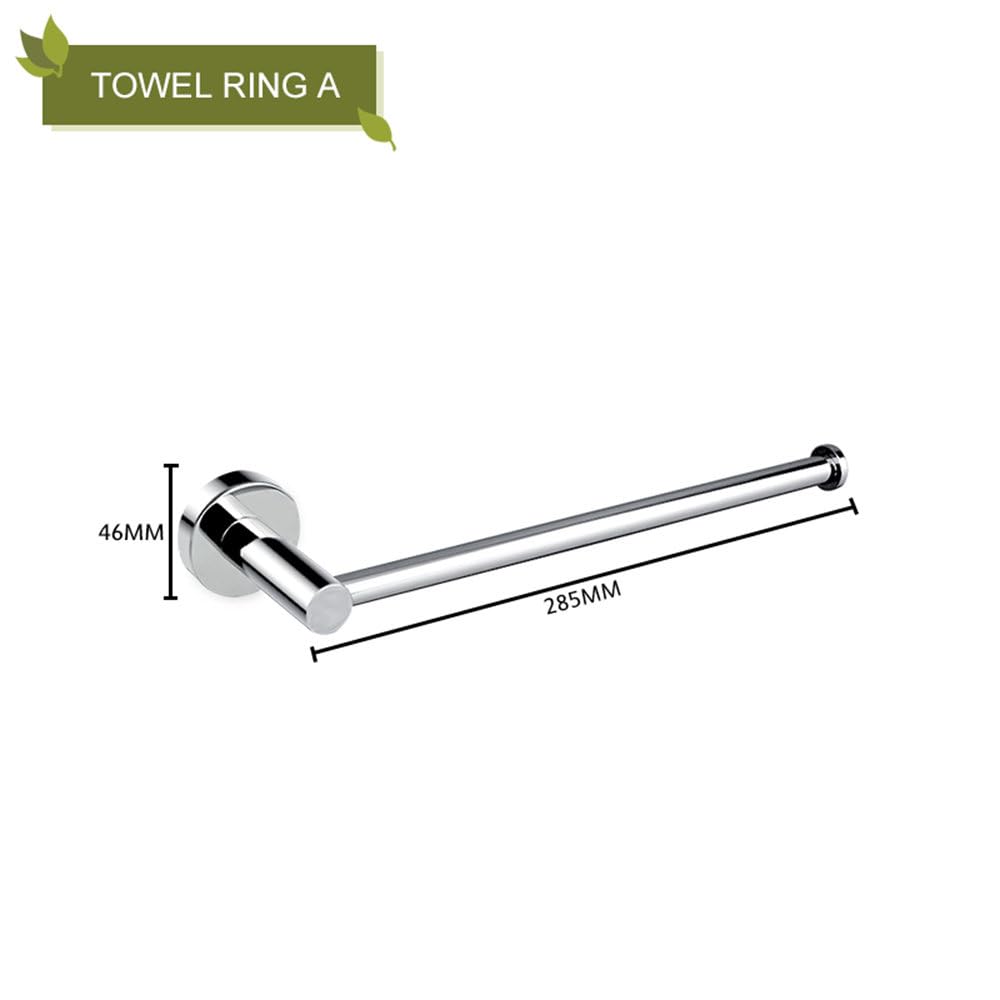 Polished Chrome Bathroom Accessories - Towel Rack, Soap Dish, Toilet Brush & Robe Hook - Modern Wall-Mounted Restrooms(2 Pcs Paper Holders)