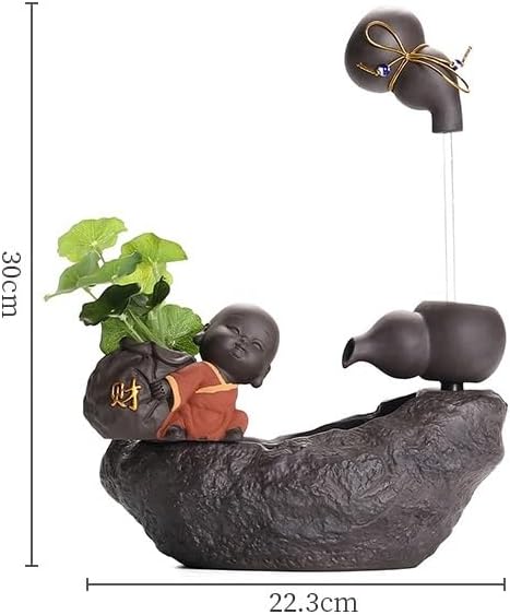 GUERNSEY Tabletop Fountain Tabletop Fountain Suspended Water Fountain Home Office Desktop Chinese Landscape Porch Fountain Crafts Indoor Fountain