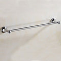 Chrome Plated Double Towel Bar Bathroom Accessories - Modern Wall-Mounted Towel Rack, Robe Hook, Soap Basket(Towel Bar)