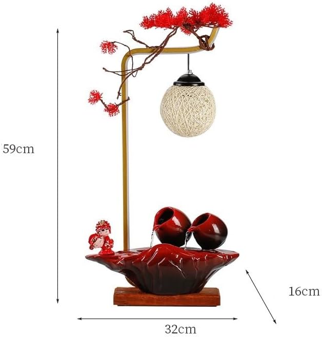GUERNSEY Tabletop Fountain Tabletop Fountain Flowing Water Ornaments Chinese Tabletop Fountain Interior Decoration Home Crafts Indoor Fountain