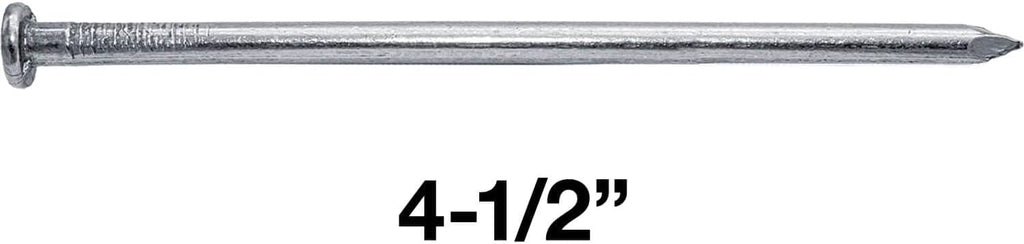 4-1/2 Inch Bright Common Nail (30D) 45 pounds ~925 Nails. Good for general construction projects
