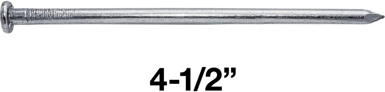 4-1/2 Inch Bright Common Nail (30D) 45 pounds ~925 Nails. Good for general construction projects