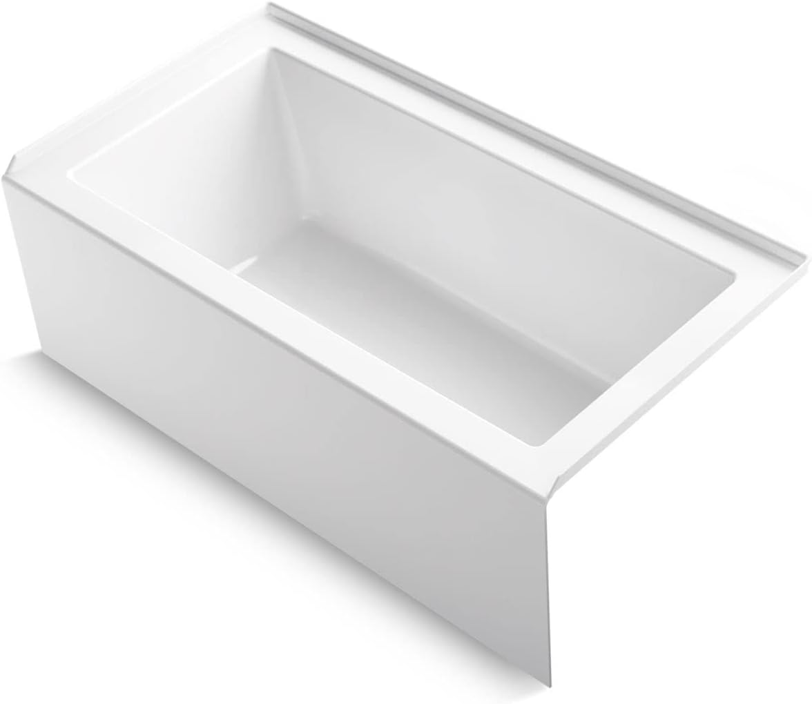 Kohler 60' x 32' alcove bath with integral apron, integral flange, and right-hand drain