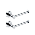 Polished Chrome Bathroom Accessories - Towel Rack, Soap Dish, Toilet Brush & Robe Hook - Modern Wall-Mounted Restrooms(2 Pcs Paper Holders)