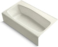 KOHLER K-714-96 Villager Bath with 4-Inch Ledge and Right-Hand Drain, Biscuit