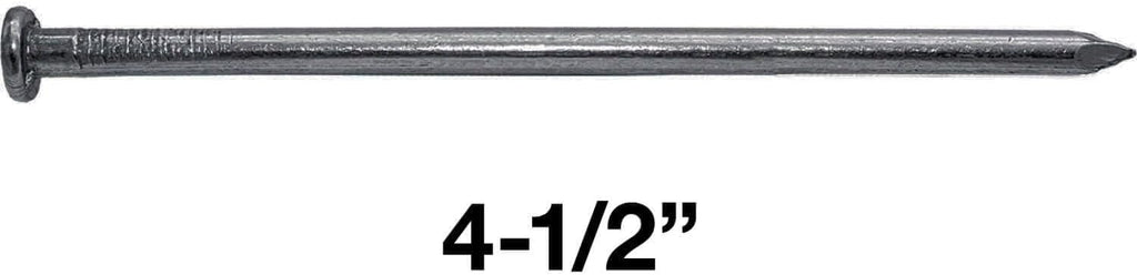 4-1/2' Bright Common Framing Nail (30D) - Heavy-Duty Fastener Designed for Interior Construction Applications - Uncoated Carbon Steel with Smooth Shank - Load Bearing - 42 X 1 POUND BOXES (~756 Nails)