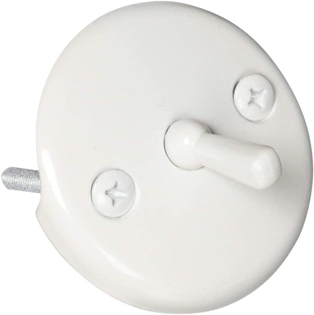 Westbrass A323-50 14' Bath Waste & Overflow Assembly with Trip Lever and Beehive Strainer Grid Drain, Powder Coat White