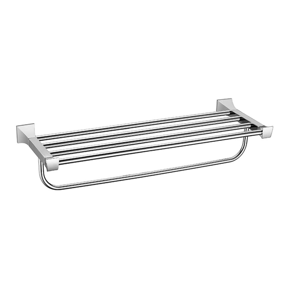 304 Chrome Bathroom Accessories - Wall-Mounted Towel Bar, Paper Hook, Glass Shelf(Ba0021cp-86)