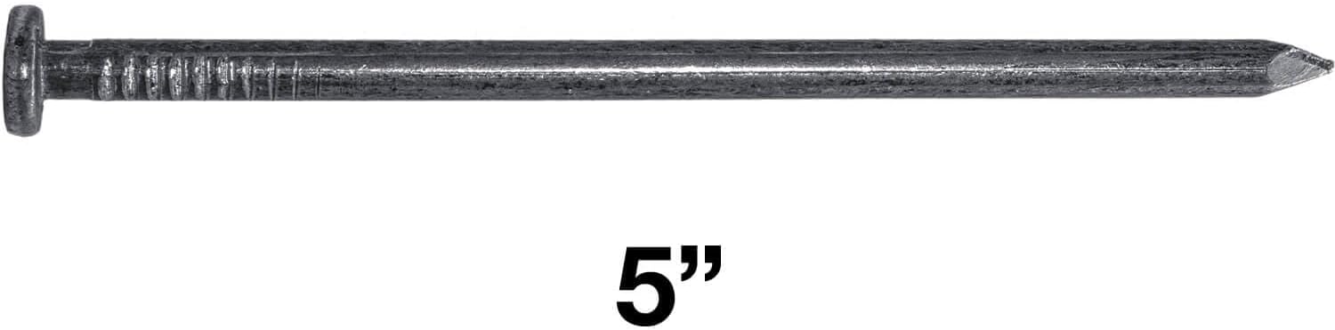 5' Bright Common Framing Nail (40D) - Heavy-Duty Fastener Designed for Interior Construction Applications - Uncoated Carbon Steel with Smooth Shank - Load Bearing - 9 X 5 POUND BOXES ~900 Nails