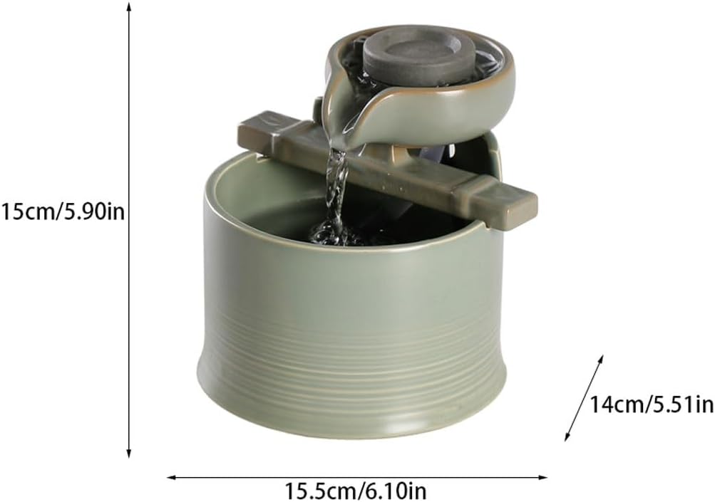 GUERNSEY Tabletop Fountain Small Home Fountain Water Ornaments Living Room Circulating Water Office Desktop Water Ornaments Indoor Fountain