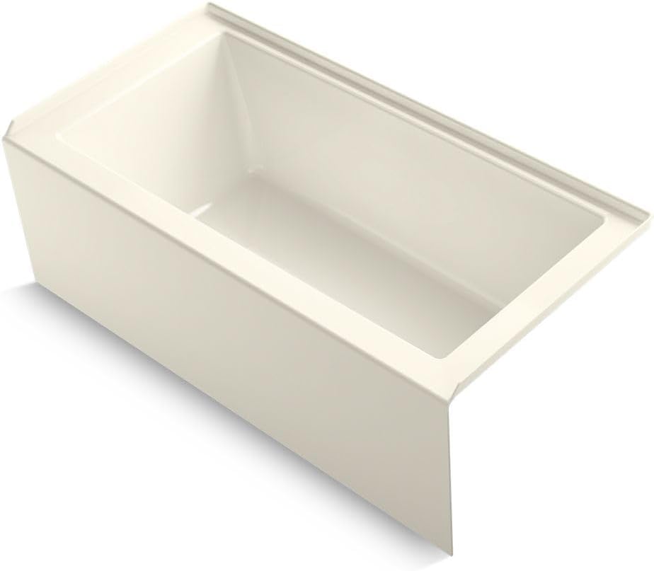Kohler 1956-RA-96 Underscore® 60' x 30' alcove bath right drain, Biscuit