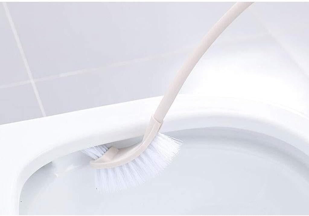 ESHINEDE Brush Toilet Brush Toilet Brush Plastic Toilet Brush & Holder Holder for Bathroom Toilet Long Handle Toilet Brush Set Loo Brush(Classic Gray)