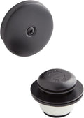 Signature Hardware 477094 Pop-Up Drain with Overflow Cover for Alcove Tub - Matte Black