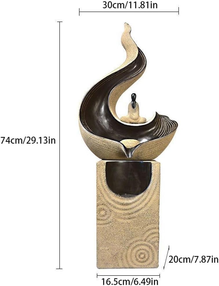 GUERNSEY Tabletop Fountain Chinese Style Water Ornaments Circulating Water Office Study Decoration Porch Desktop Fountain Indoor Fountain