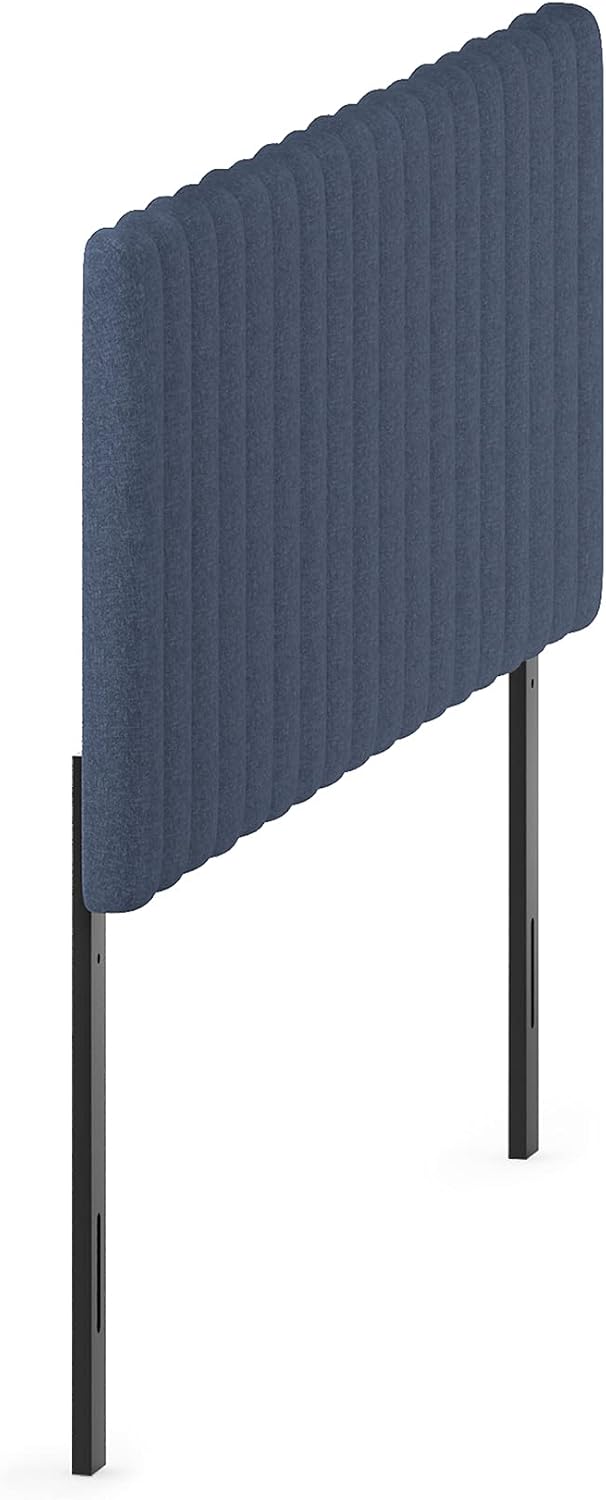 Furinno Roanne Upholstered Tufted Headboard, Queen, Denim