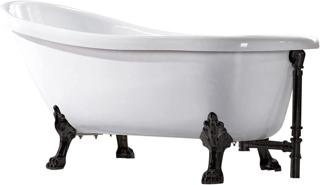WOODBRIDGE B0023-ORB-Feet+ORB-Drain Bathtub, Oil-Rubbed Bronze