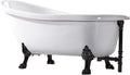 WOODBRIDGE B0023-ORB-Feet+ORB-Drain Bathtub, Oil-Rubbed Bronze
