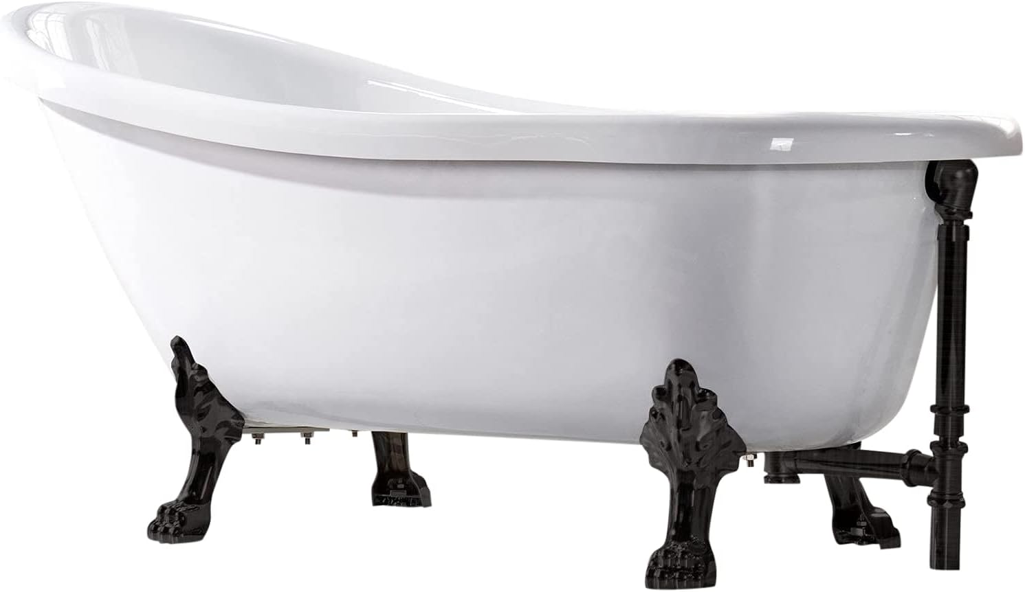 WOODBRIDGE B0023-ORB-Feet+ORB-Drain Bathtub, Oil-Rubbed Bronze