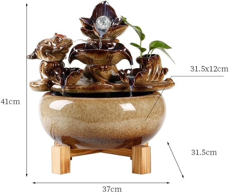 GUERNSEY Tabletop Fountain Tabletop Fountain Ceramic Flowing Water Ornaments Living Room Office Hall Desktop Home Decorations Indoor Fountain