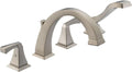 Delta Faucet Dryden Roman Tub Faucet with Hand Shower - T4751-SS - Bath Faucet, Handles & Hand Shower Set - Stainless (Valve Sold Separately)