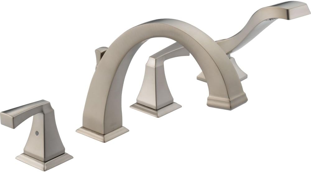 Delta Faucet Dryden Roman Tub Faucet with Hand Shower - T4751-SS - Bath Faucet, Handles & Hand Shower Set - Stainless (Valve Sold Separately)