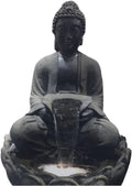 Outdoor Water Fountain, Buddha Water Outside, Garden Fountain, Statue Indoor/Outdoor for Home, Buddha Decor & Gifts, Buddah, Buda, Budda, Buddhas, Feng Shui (Small)