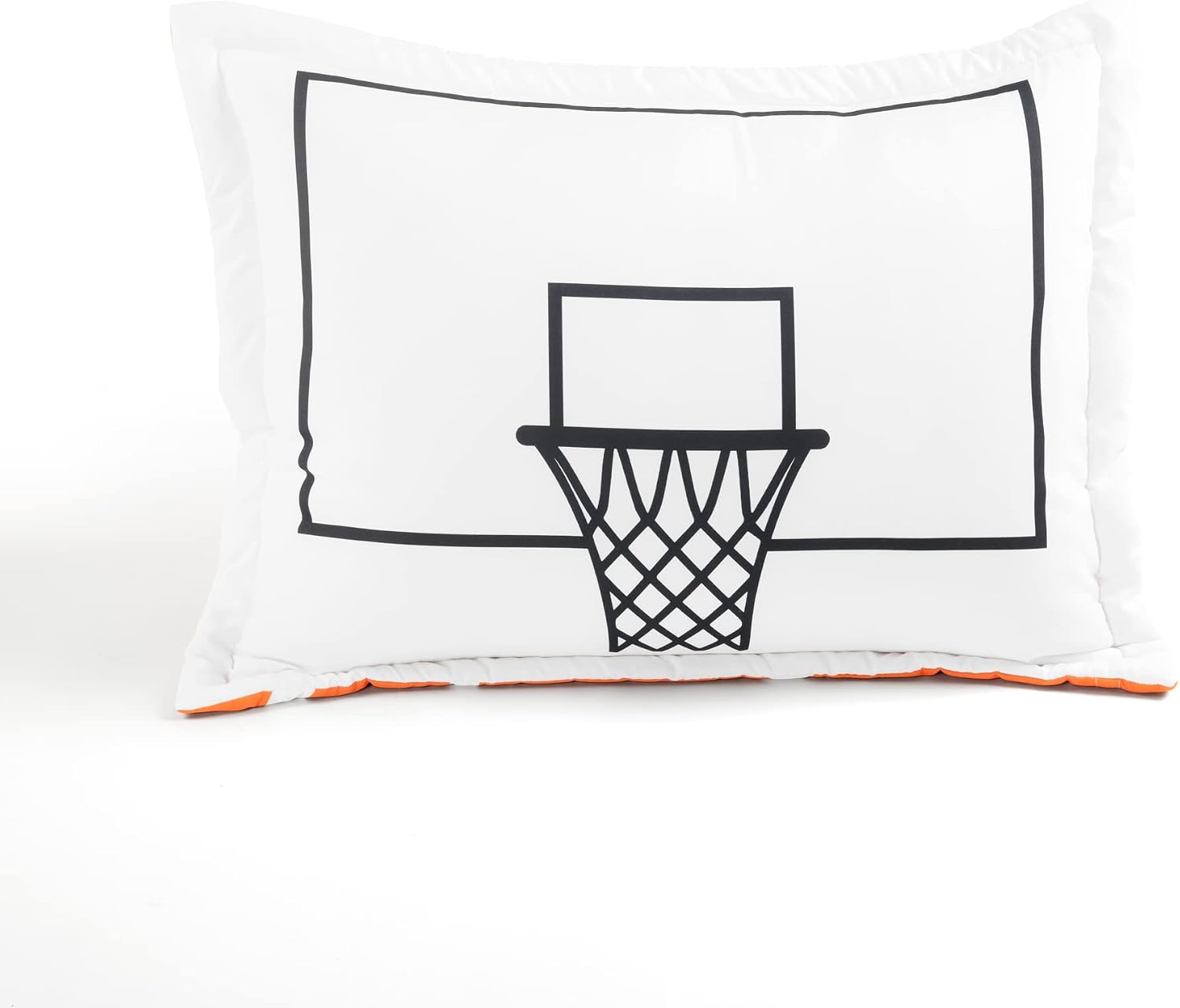 Lush Decor Basketball Game Reversible Comforter Twin Size 4 Piece Set, White & Navy - Kids Comforter Set - Basketball Comforters - Sports Decor