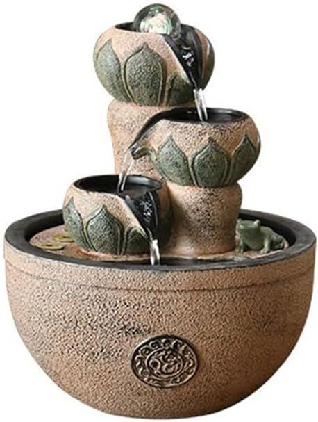 GLigeT Tabletop Fountain Attract Wealth Simple Feng Shui Ball Desktop Fountain Streaming Water Ornaments Home Living Room Circulating Water Business Gifts Water Fountain Decor
