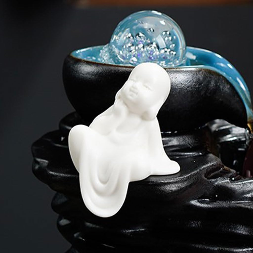 GUERNSEY Tabletop Fountain Tabletop Fountains Circulating Water Ornaments Office Desktop Fountain Desk Decoration Ornaments Indoor Waterfall Feature Indoor Fountain
