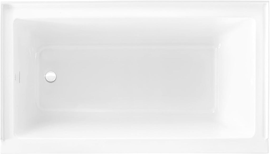 Swiss Madison Voltaire 60 x 30 Left Drain Soaking Alcove Bathtub in Glossy White with Integrated Overflow, Drain Included