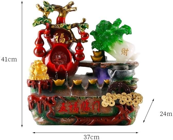 GUERNSEY Tabletop Fountain Tabletop Fountain Flowing Water Ornaments Flowing Water Cabbage Gourd Tabletop Fountain Indoor Fountain